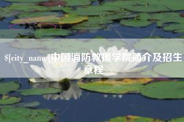 赵县中国消防救援学院简介及招生章程
