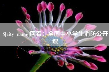 赵县回看：全国中小学生消防公开课