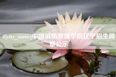 赵县中国消防救援学院辽宁招生简章公示