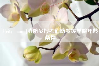 赵县消防员报考消防救援学院年龄条件