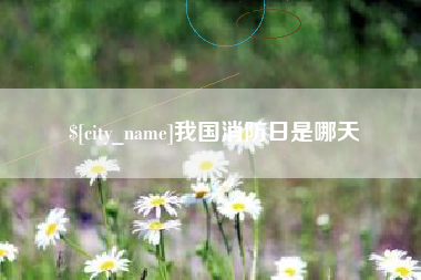 赵县我国消防日是哪天