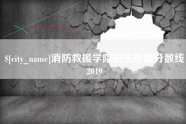 赵县消防救援学院招生录取分数线2019