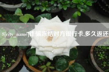 赵县诈骗冻结对方银行卡,多久返还