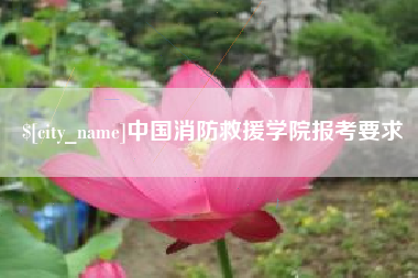 赵县中国消防救援学院报考要求