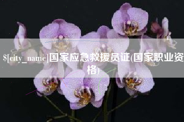 赵县国家应急救援员证(国家职业资格)