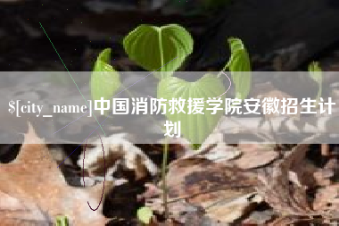 赵县中国消防救援学院安徽招生计划