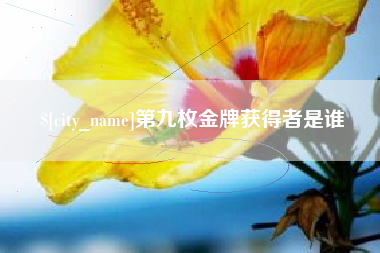 赵县第九枚金牌获得者是谁