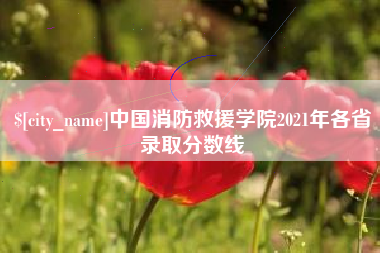 赵县中国消防救援学院2021年各省录取分数线