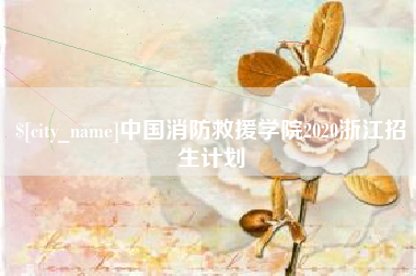 赵县中国消防救援学院2020浙江招生计划
