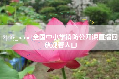 赵县全国中小学消防公开课直播回放观看入口