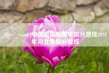赵县中国消防救援学院分数线2023年河北录取分数线