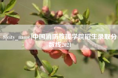 赵县中国消防救援学院招生录取分数线2021