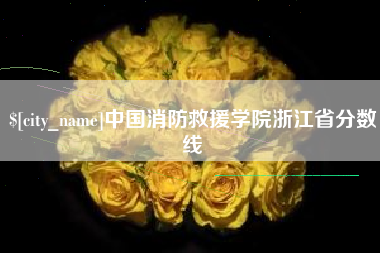 赵县中国消防救援学院浙江省分数线