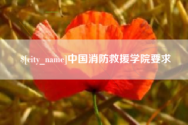 赵县中国消防救援学院要求