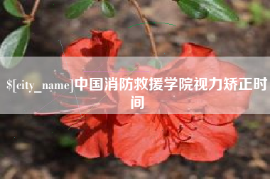 赵县中国消防救援学院视力矫正时间