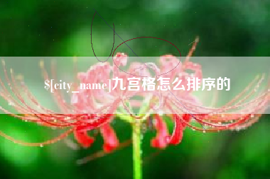 赵县九宫格怎么排序的