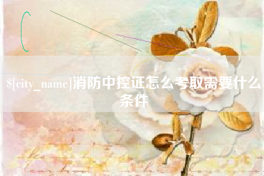 赵县消防中控证怎么考取需要什么条件