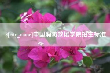 赵县中国消防救援学院招生标准