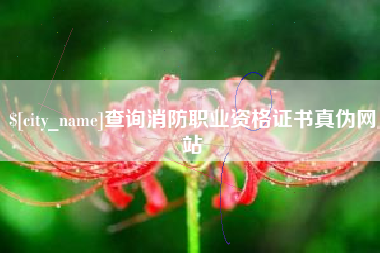 赵县查询消防职业资格证书真伪网站