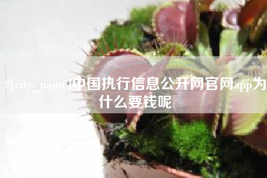 赵县中国执行信息公开网官网app为什么要钱呢