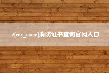 赵县消防证书查询官网入口