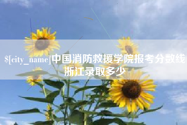 赵县中国消防救援学院报考分数线浙江录取多少
